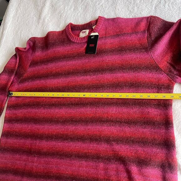 NWT Levis MENS SIZE XXL BATTERY WOOL-BLEND POPPY STRIPE SWEATER MSRP $98 - Picture 9 of 10